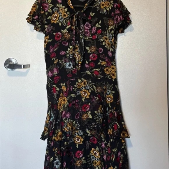 Alice + Olivia Moore Floral Ruffle Dress - Picture 2 of 2